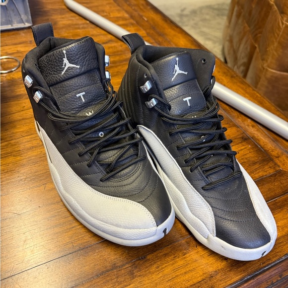 Jordan 12 Retro Barrons. Grey On Black - Picture 7 of 7